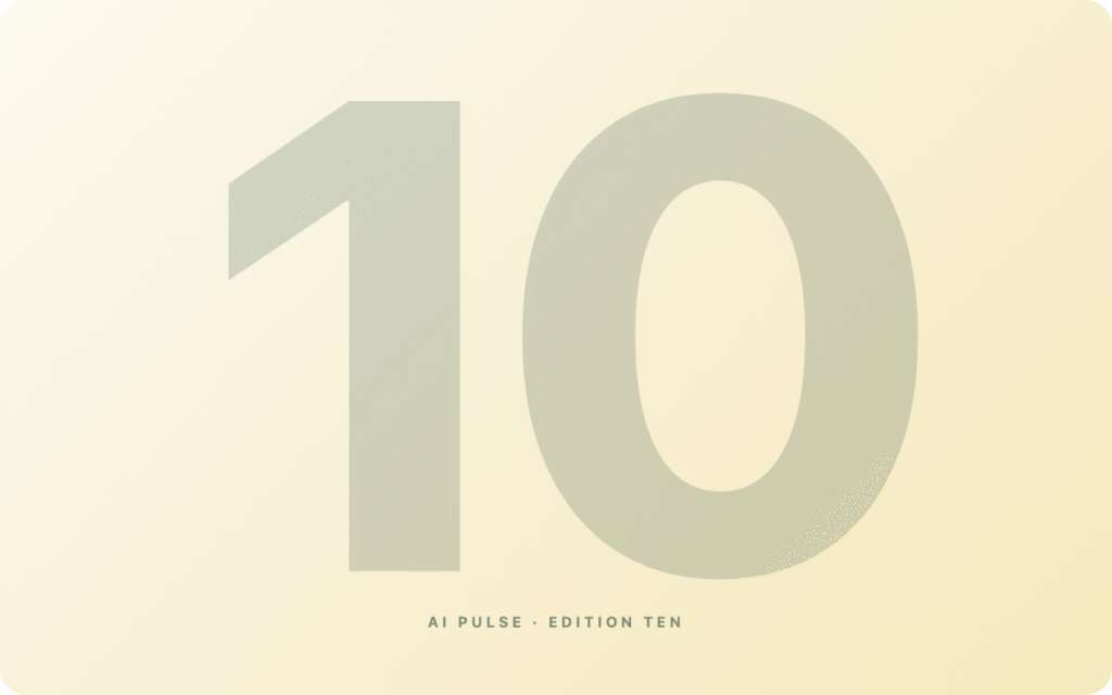 AI Pulse #10 cover — "One Claude, 9 creative apps"